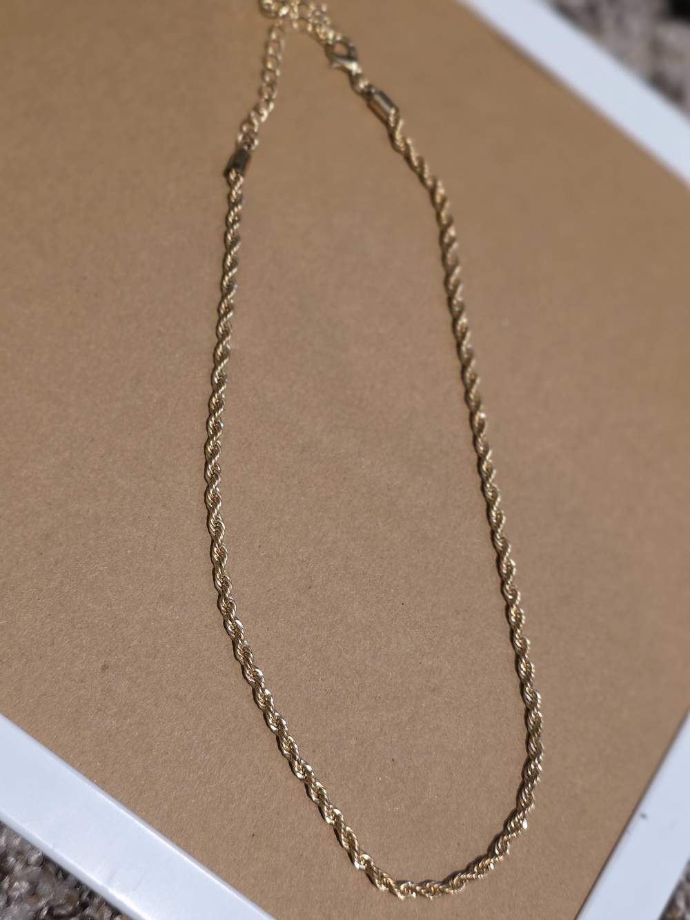 a new day Gold Twisted Rope Necklace
